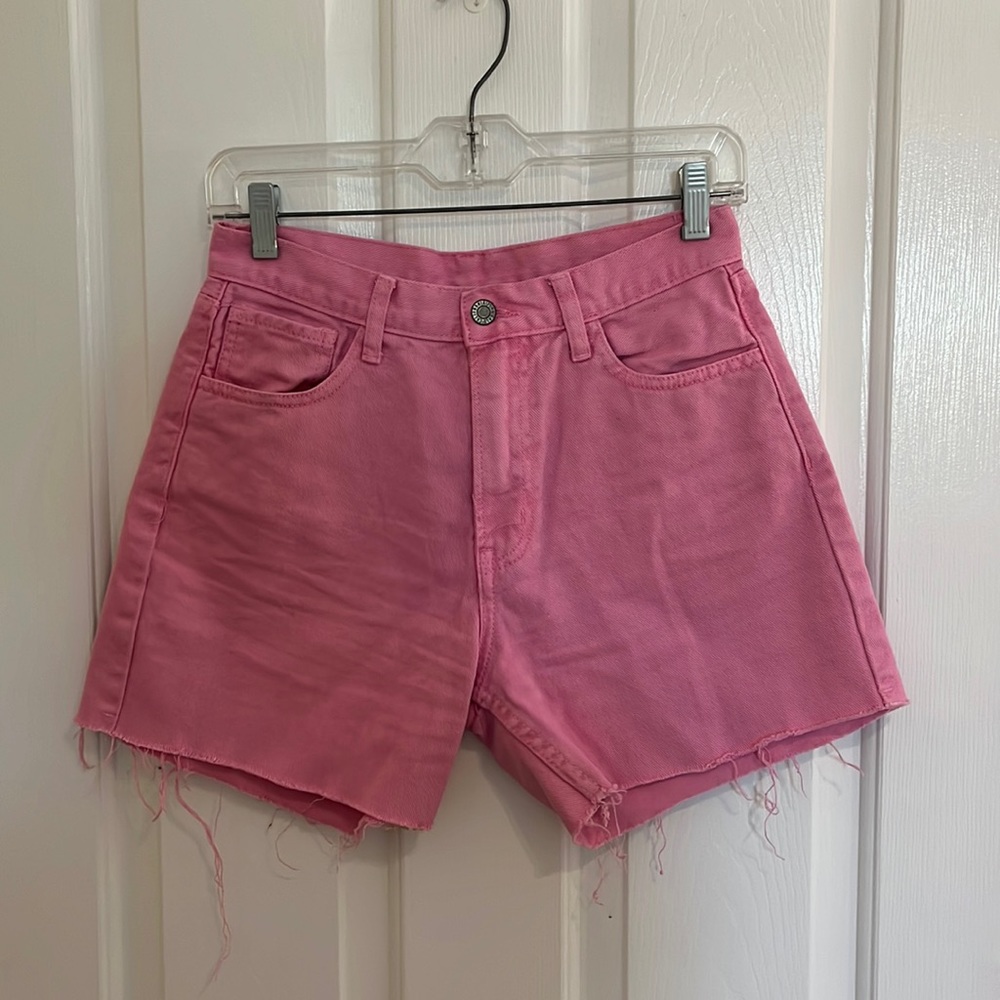 brandy melville john galt pink denim shorts